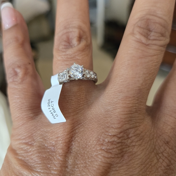 Jewelry - Elegant Silver Diamond QZ Ring .058 CT